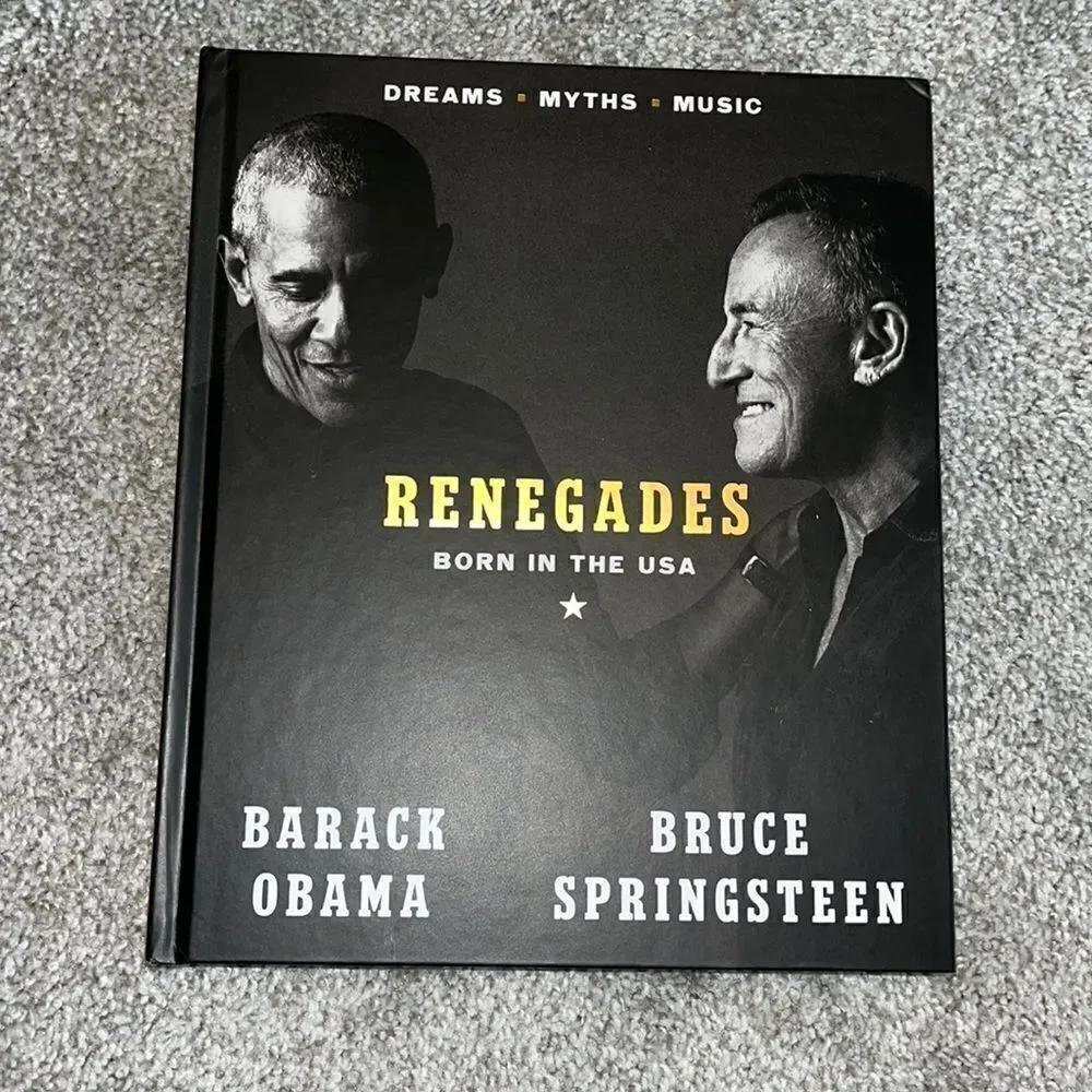 New Book: Renegades - Born in the USA Bruce Springsteen Barak Obama Big $50 - Picture 1 of 2